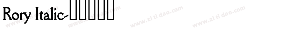 Rory Italic字体转换